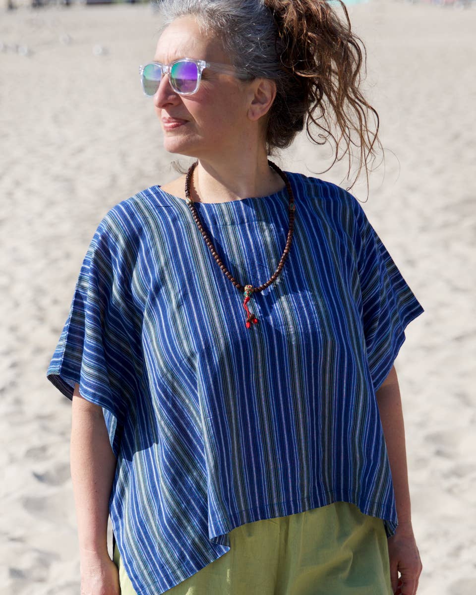 Zig Zag Asian Collection - Wholesale Blouse - Women's - Striped Box Top2