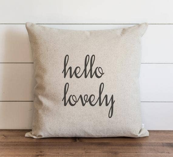 Porter Lane Home - Wholesale Throw Pillow Cover - Hello Lovely Pillow Cover0