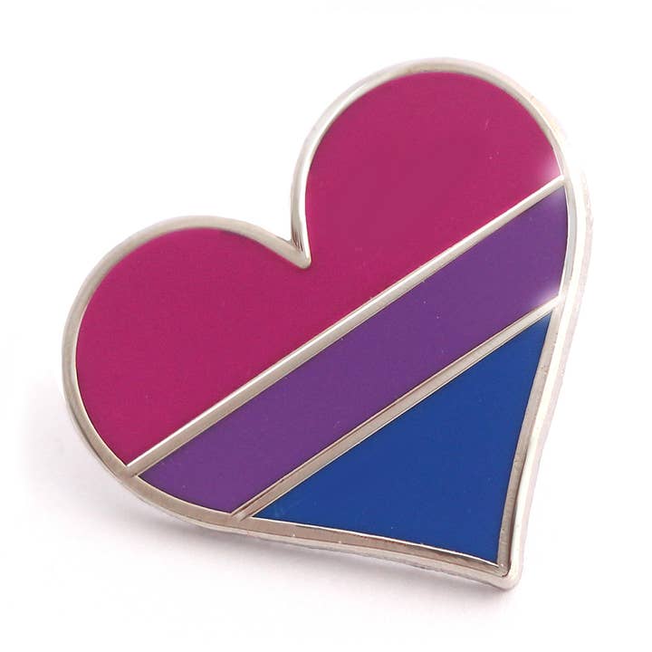 Biseksuel Flag Hjerte Pin for engroshandel hos Compoco