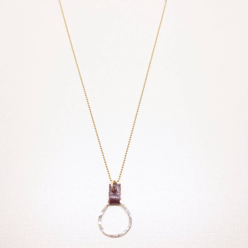 Devon Dowd Designs - Wholesale Pendant/Charm Necklace - Extra Small Teardrop & Leather1