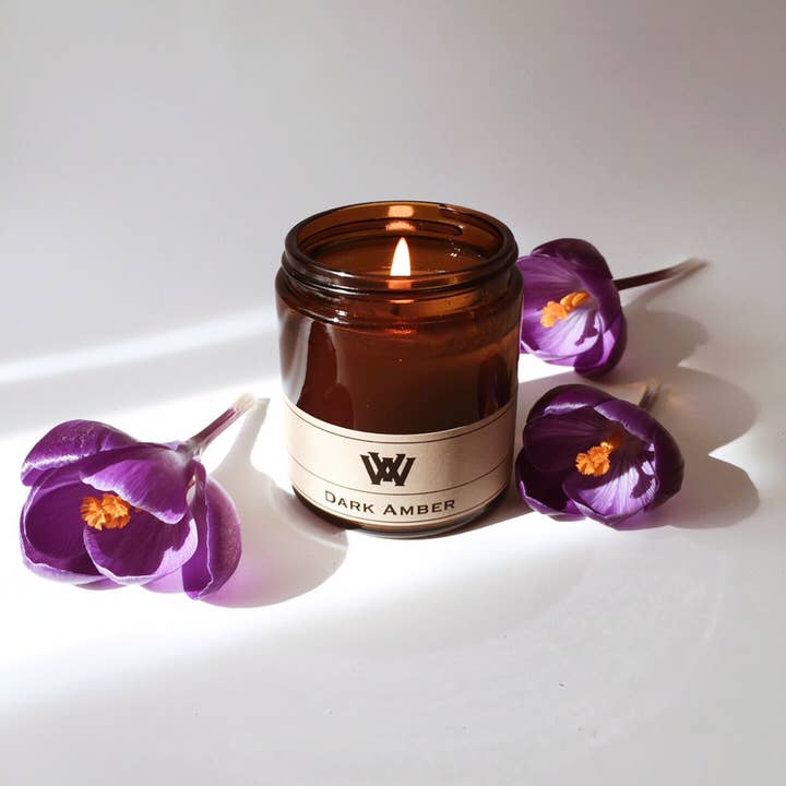 W.V. Candle Co. - Wholesale Jar/Filled Candle - 3.5 oz Dark Amber Soy Candle2