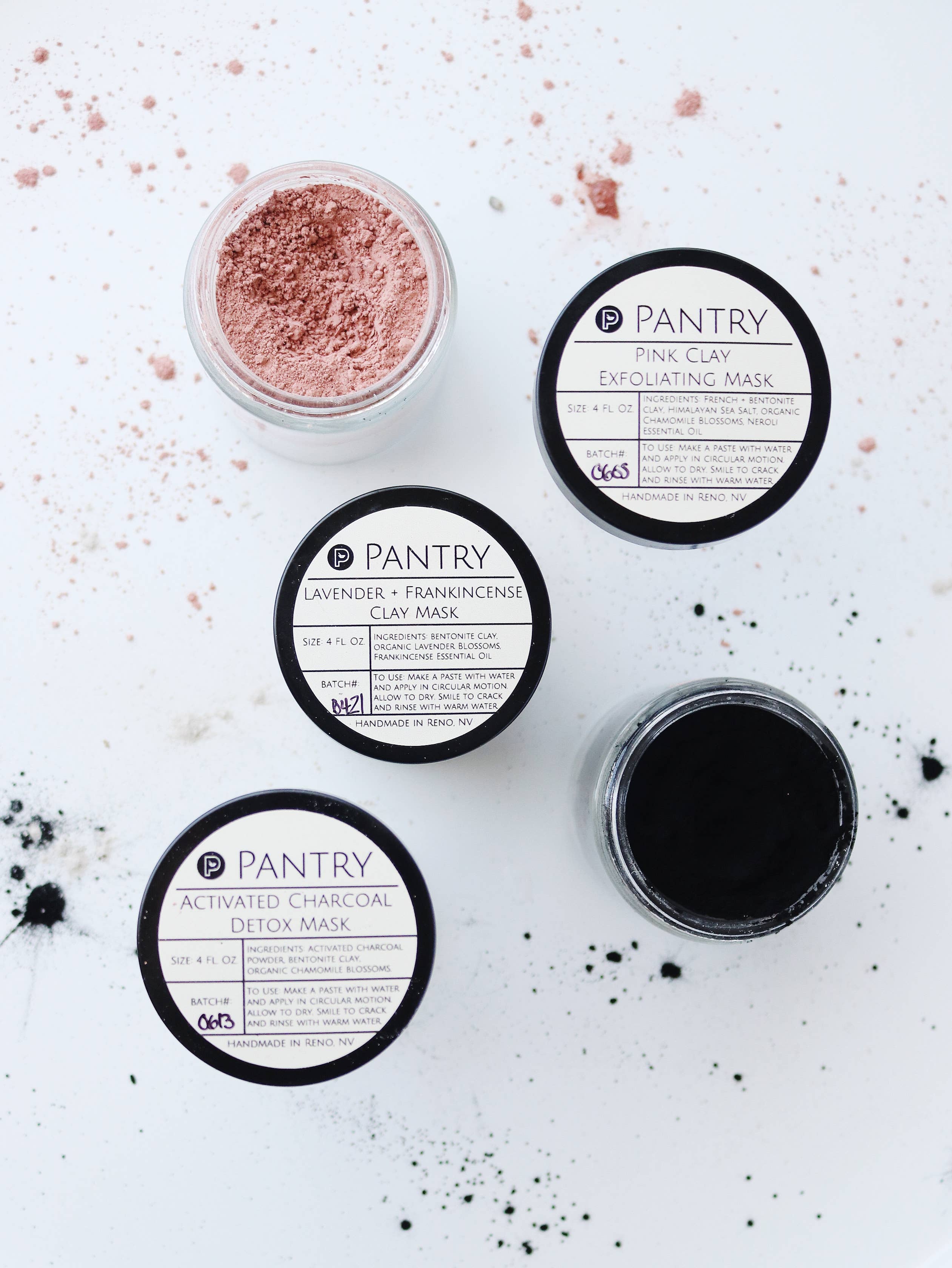 Pantry Products - Skin, Body, + Wellness - Wholesale Skincare Face Mask - Detoxifying Activated Charcoal + Bentonite Clay Mask, 2 oz