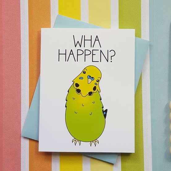 Concerned Budgie Card for wholesale by These Things