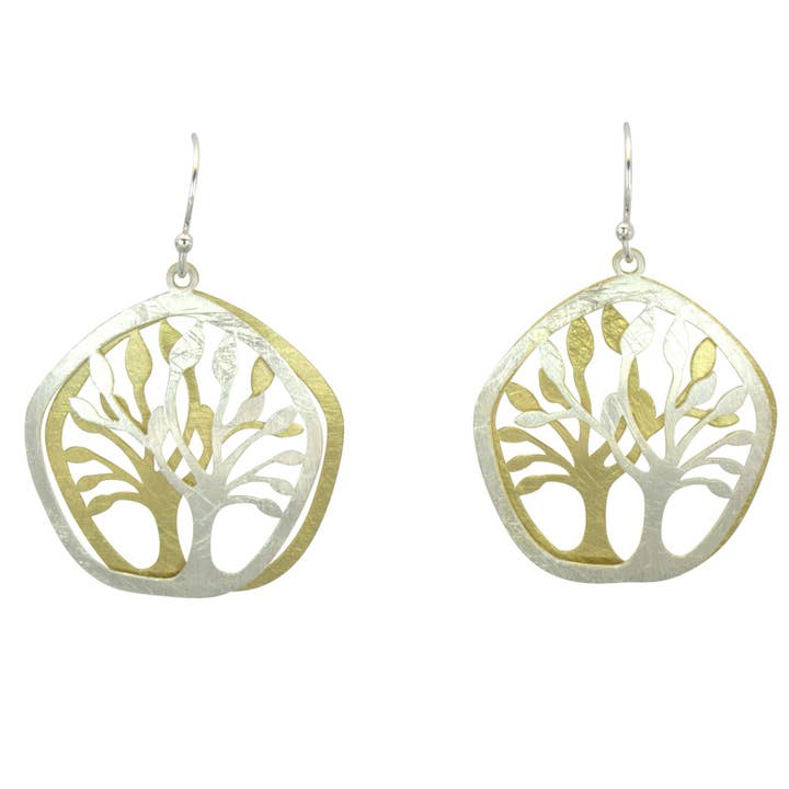 Tweedelige boomoorbellen voor wholesale door Takobia