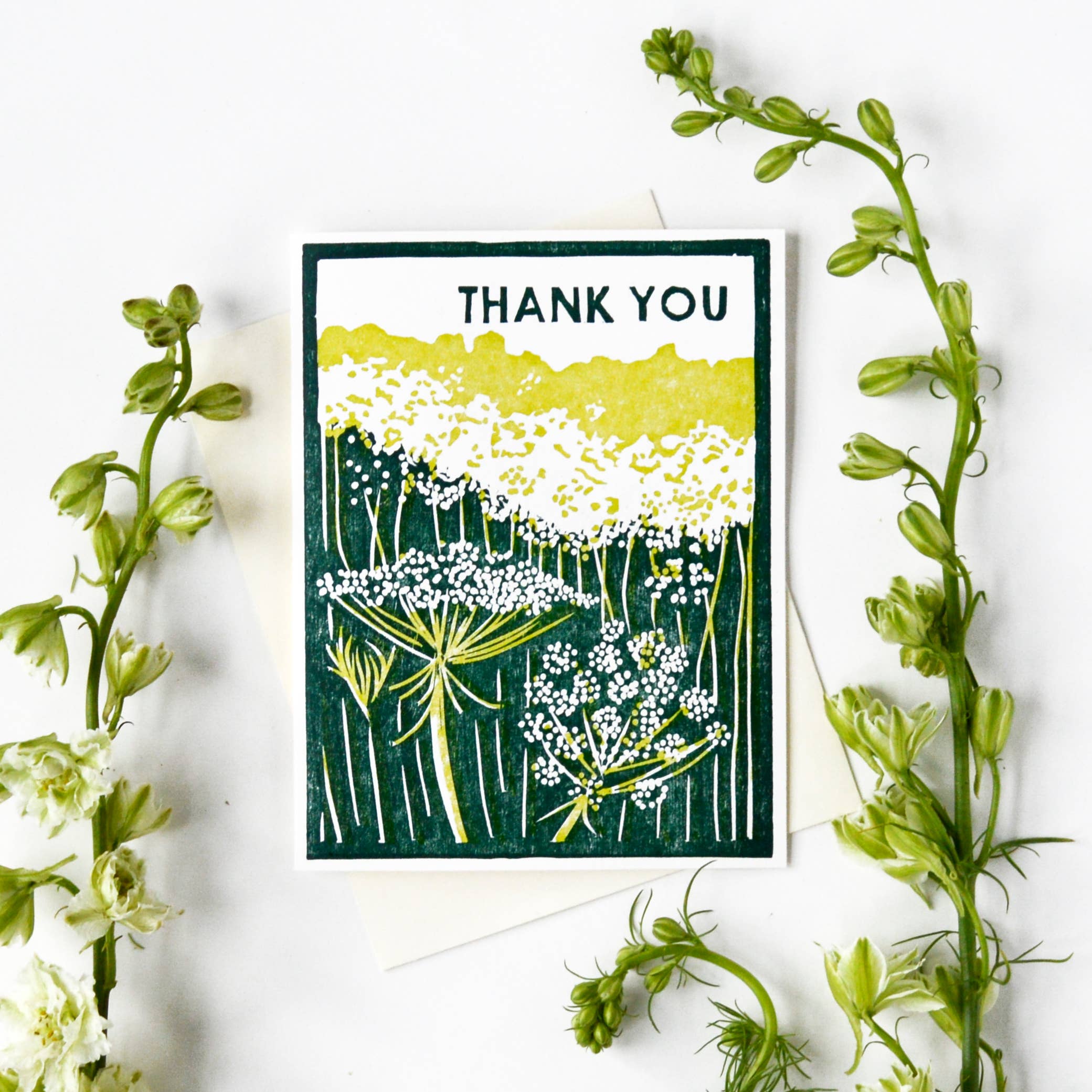 Heartell Press - Wholesale Thank You Card - Queen Anne's Lace Thank You Card1