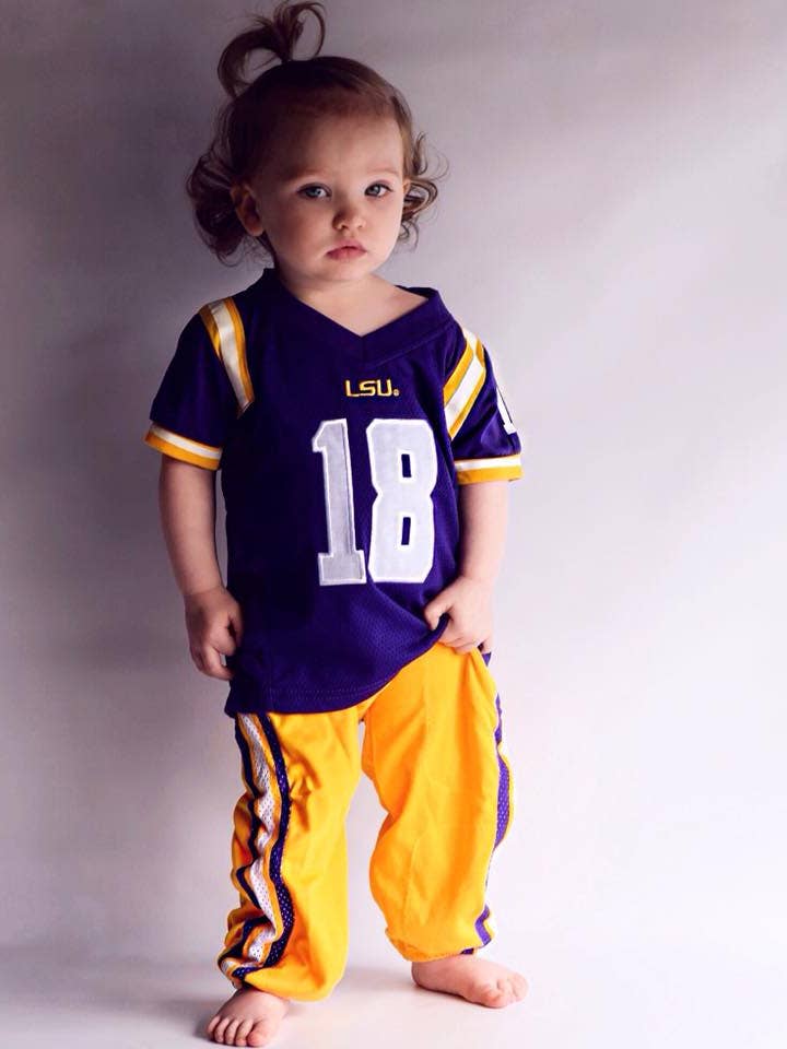 Fast Asleep PJ`s - Wholesale Sleepwear Set - Kids - Louisiana State University LSU Home - Two Piece3