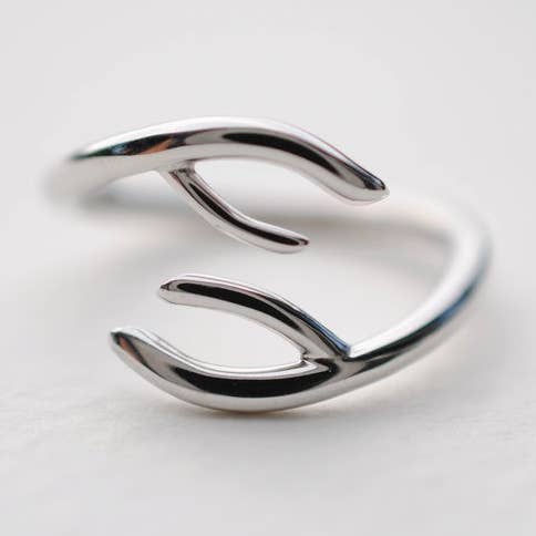 Anel de raízes de ródio interno por atacado de LettersToSarah Metalsmithing