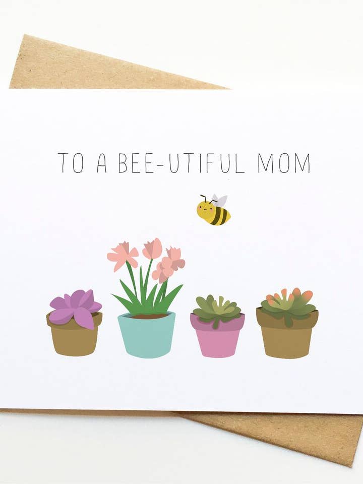 Tarjeta mamá de abeja flor para venta al por mayor de Le Trango Studios