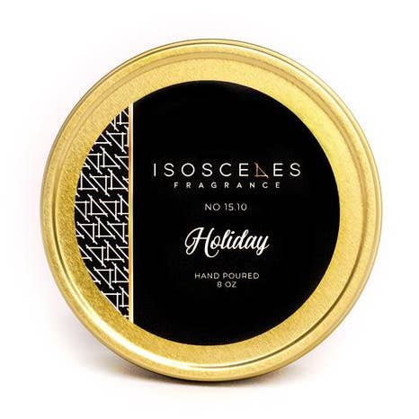8oz Gold Travel Tin - Holiday for wholesale by Isosceles Fragrance