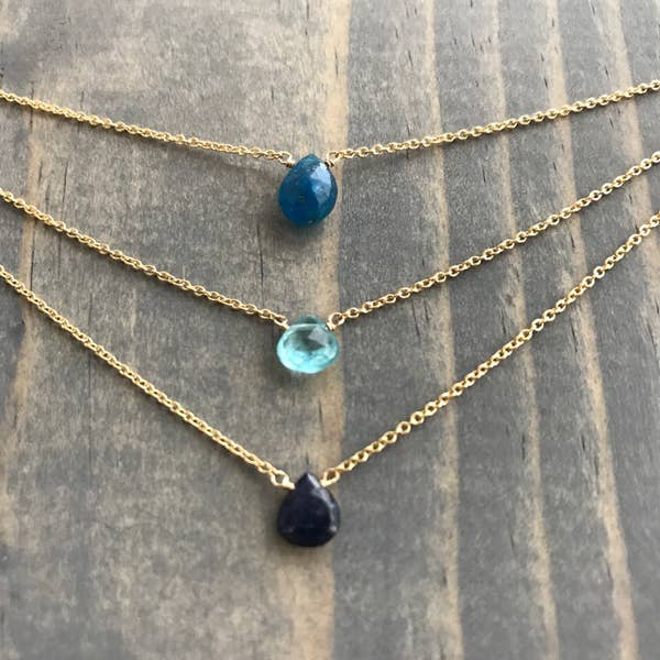 Sonya Renee Jewelry - Wholesale Pendant/Charm Necklace - Dottie Gold Chain Pendant Necklace - Semi-Precious Stone2