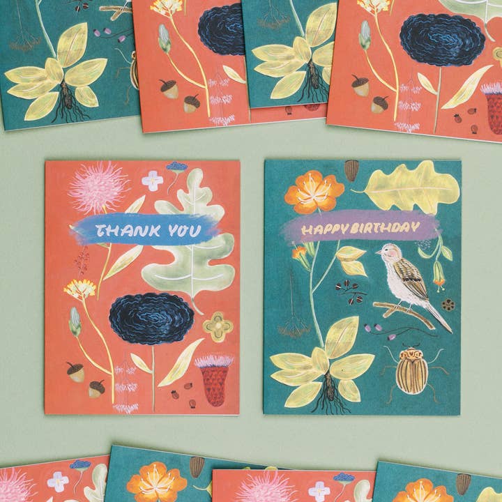 Small Adventure - Wholesale Thank You Card - Floral Specimen Thank You Card1