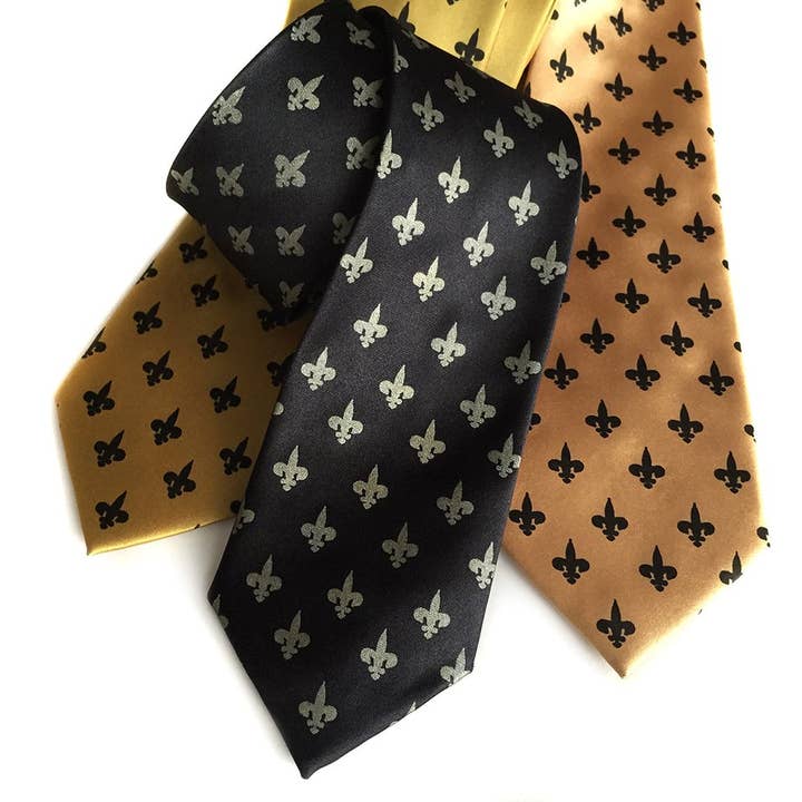 Fleur-de-lis Necktie. French Inspired Tie for wholesale by Cyberoptix Tie Lab