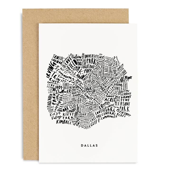 Dallas City Card for wholesale by Old English Company