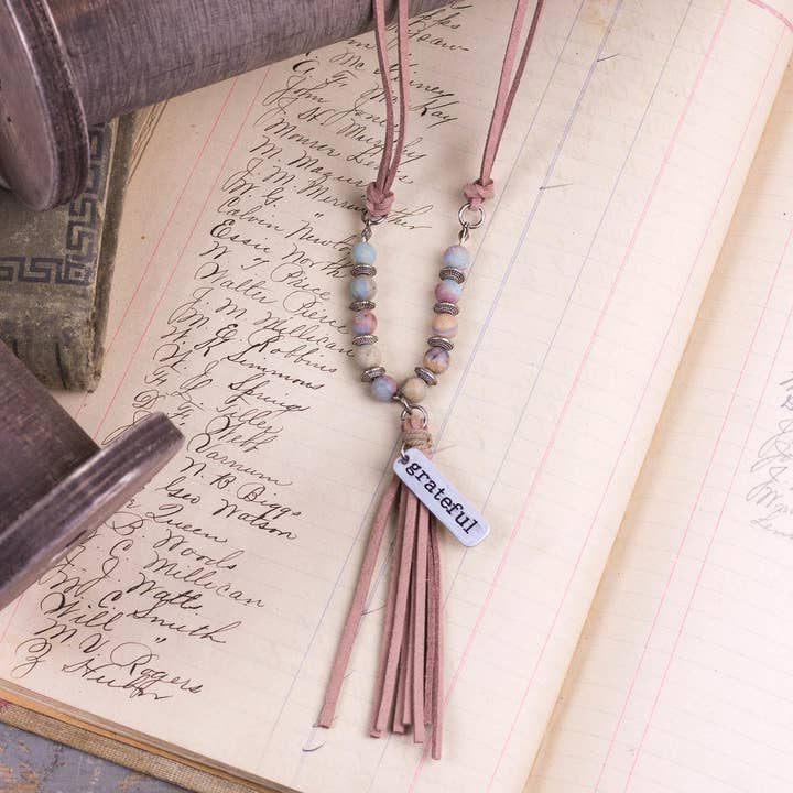 Grateful Light Tassel Necklace for wholesale by ReLoved by Honey and Me featuring Simply Saguaro