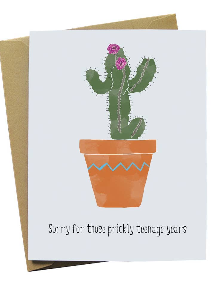 Cactus Mother's Day Card for wholesale by Paper Wolf Design