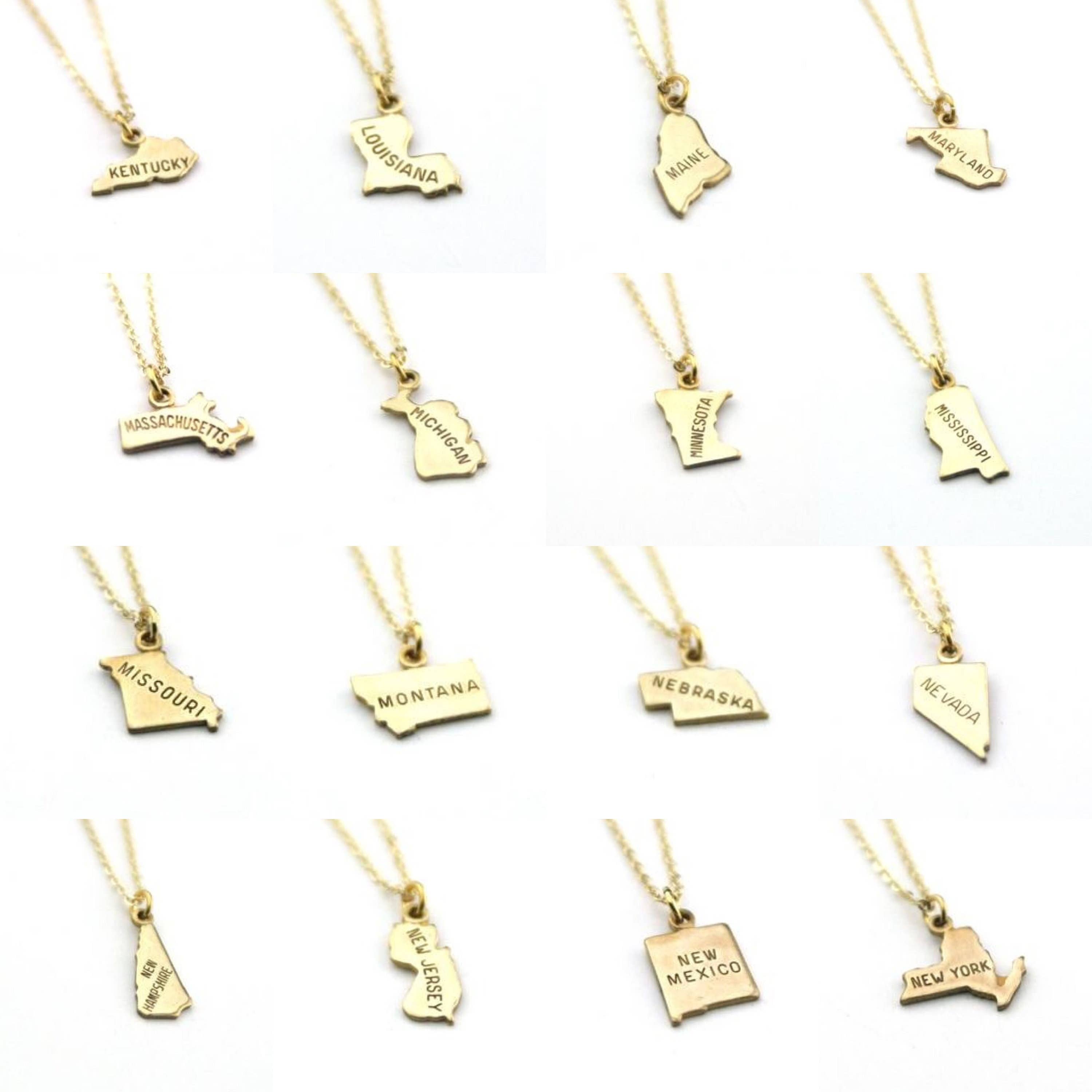 Peachtree Lane Co. - Wholesale Pendant/Charm Necklace - Iowa - State Name Necklace4