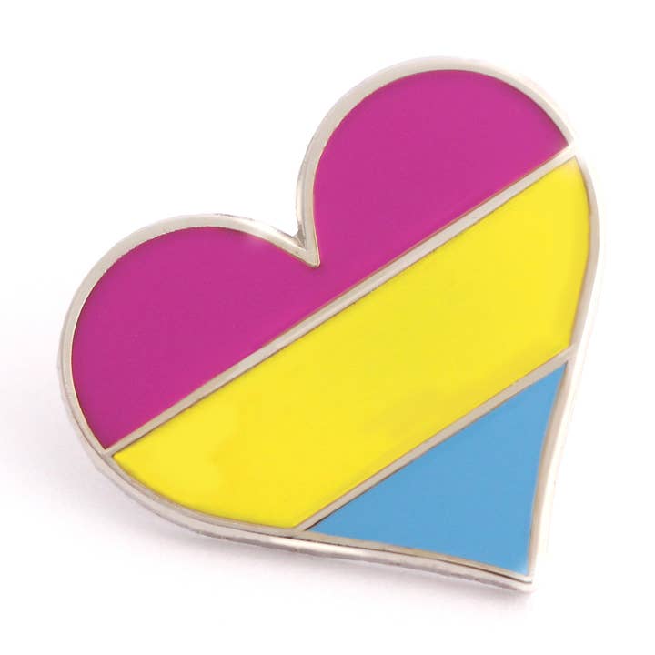 Compoco - Wholesale Lapel Pin/Button - Pansexual Flag Heart Pin0