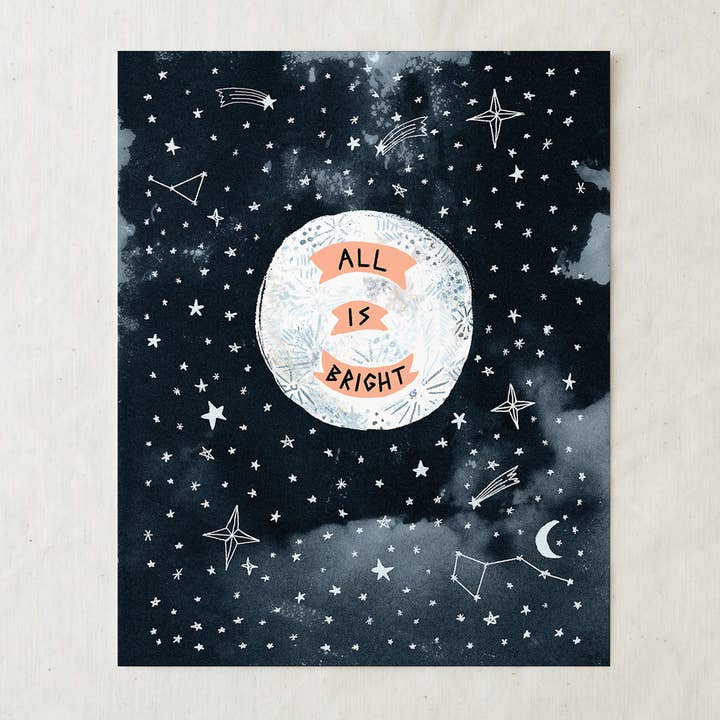 Alt Er Bright Moon Art Print for engroshandel hos Wildship Studio