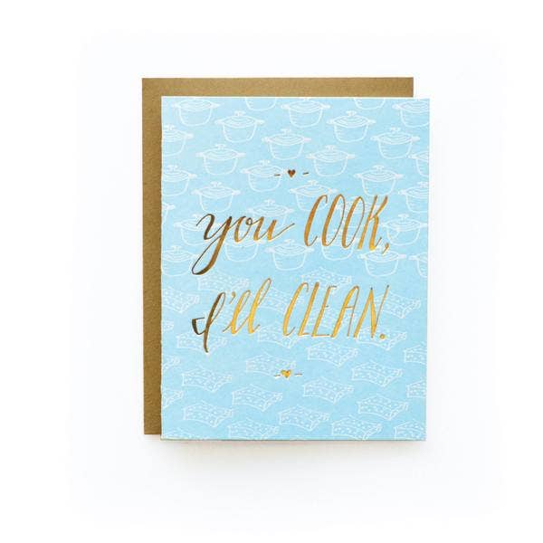 Wild Ink Press - Wholesale Love Card - Cook/Clean | Flood + Foil Cards0