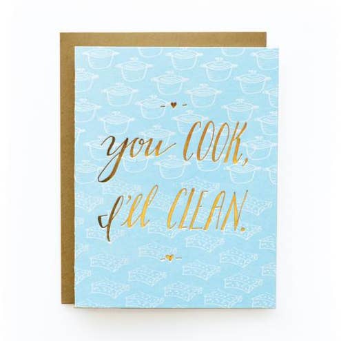 Wild Ink Press - Wholesale Love Card - Cook/Clean | Flood + Foil Cards0