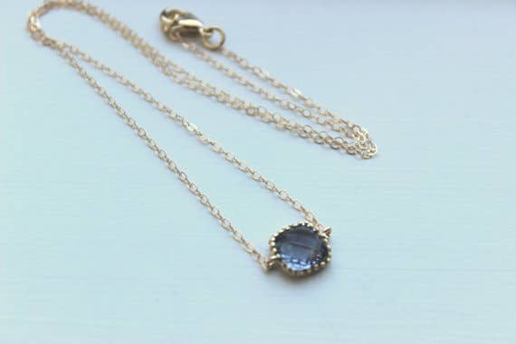 Laalee Jewelry - Vendita all'ingrosso Collana con ciondolo/pendaglio - Delicata collana grigio antracite2