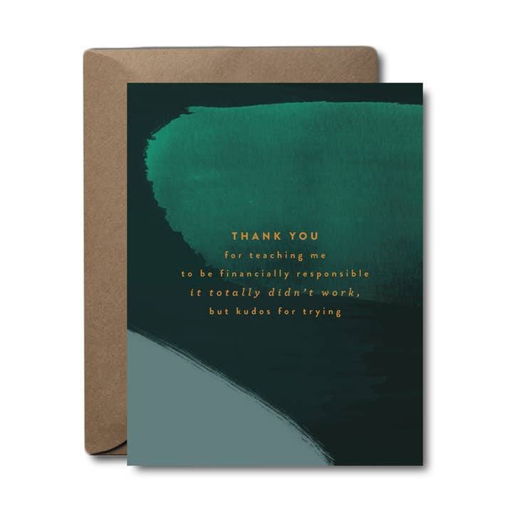 Black Lab Studio - Wholesale Father's Day Card - Financially Responsible Father's Day Greeting Card0