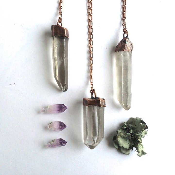 HAWKHOUSE - Wholesale Pendant/Charm Necklace - 30" Large Raw Crystal Necklace0