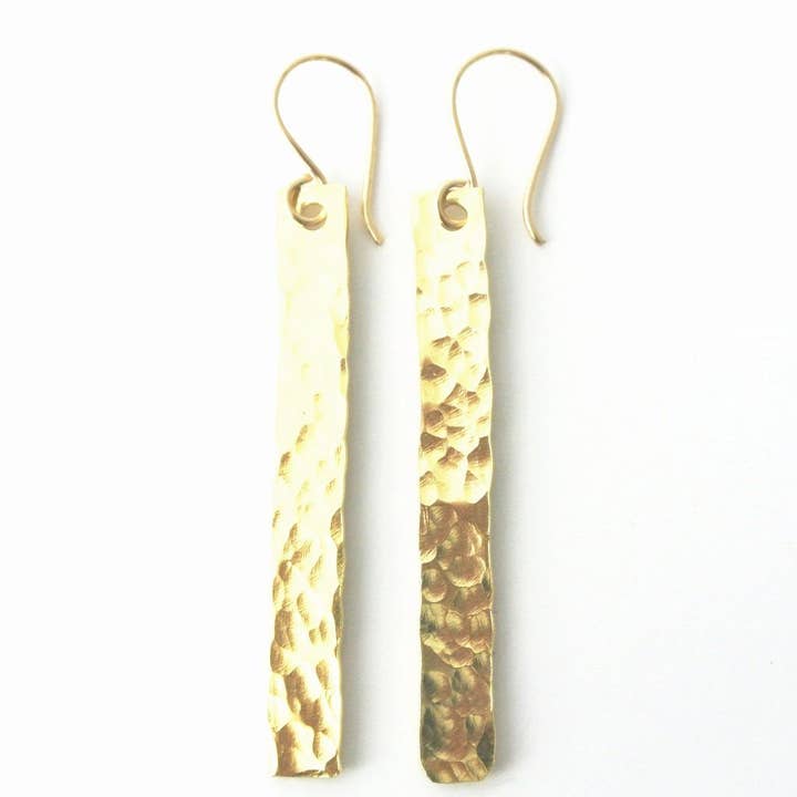 Sophie - Skinny Dangle Gold Earrings for wholesale by The Pink Locket