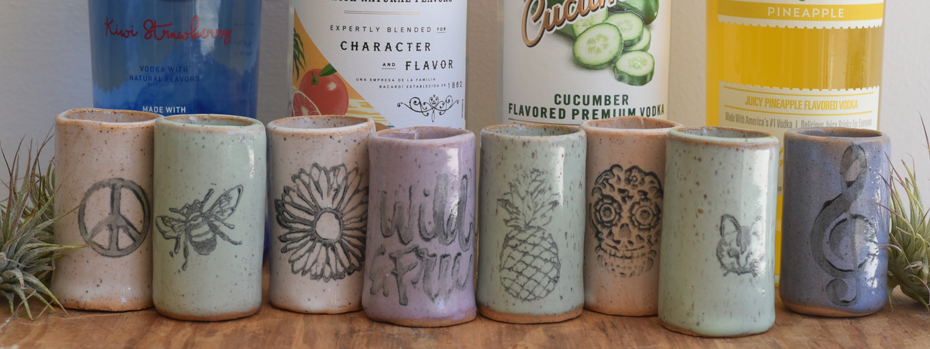 Mix Pack of Glazes Tiny Tumblers - Peace for wholesale on Faire1