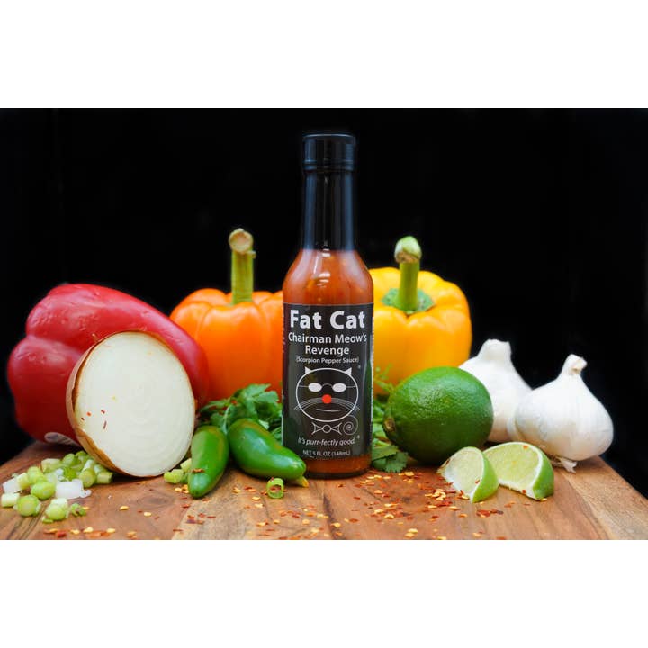 Fat Cat - Wholesale Hot sauce - Chairman Meow’s Revenge Scorpion Pepper Hot Sauce (12 ct)3