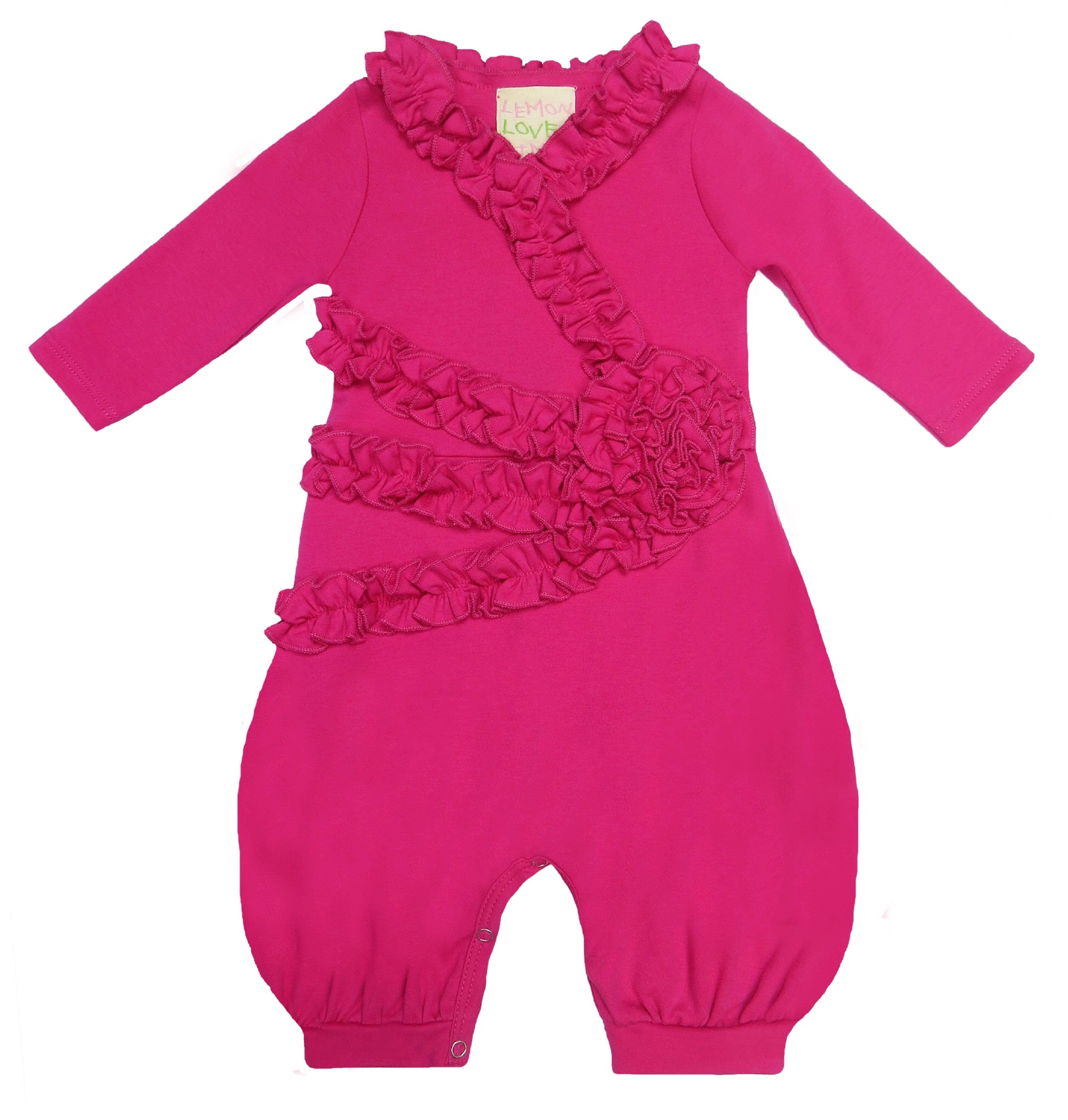 Lemon Loves Lime - Wholesale Jumpsuit - Baby - LAYETTE BASIC-Cabaret Rose Romper