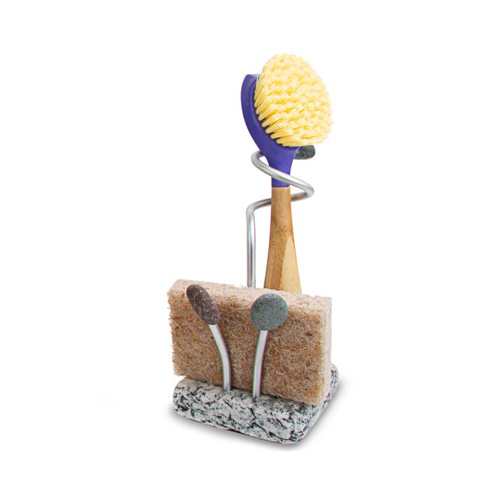 Sea Stones - Wholesale Sponge Holder - Embrace Dish Brush and Sponge Holder Combo