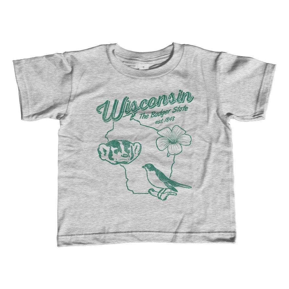 Boredwalk - Wholesale Screen Printed T-Shirt - Kids - Youth Vintage Winsconsin State T-Shirt8
