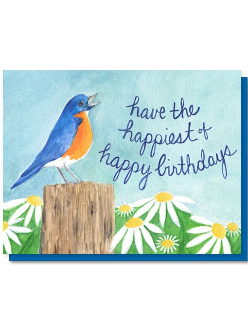 Bluebird Birthday Card for wholesale by The Lavender Whim