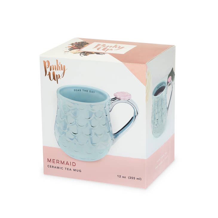 Pinky Up Delia Pink Ceramic Tea Mug and Infuser, Loose Leaf Tea