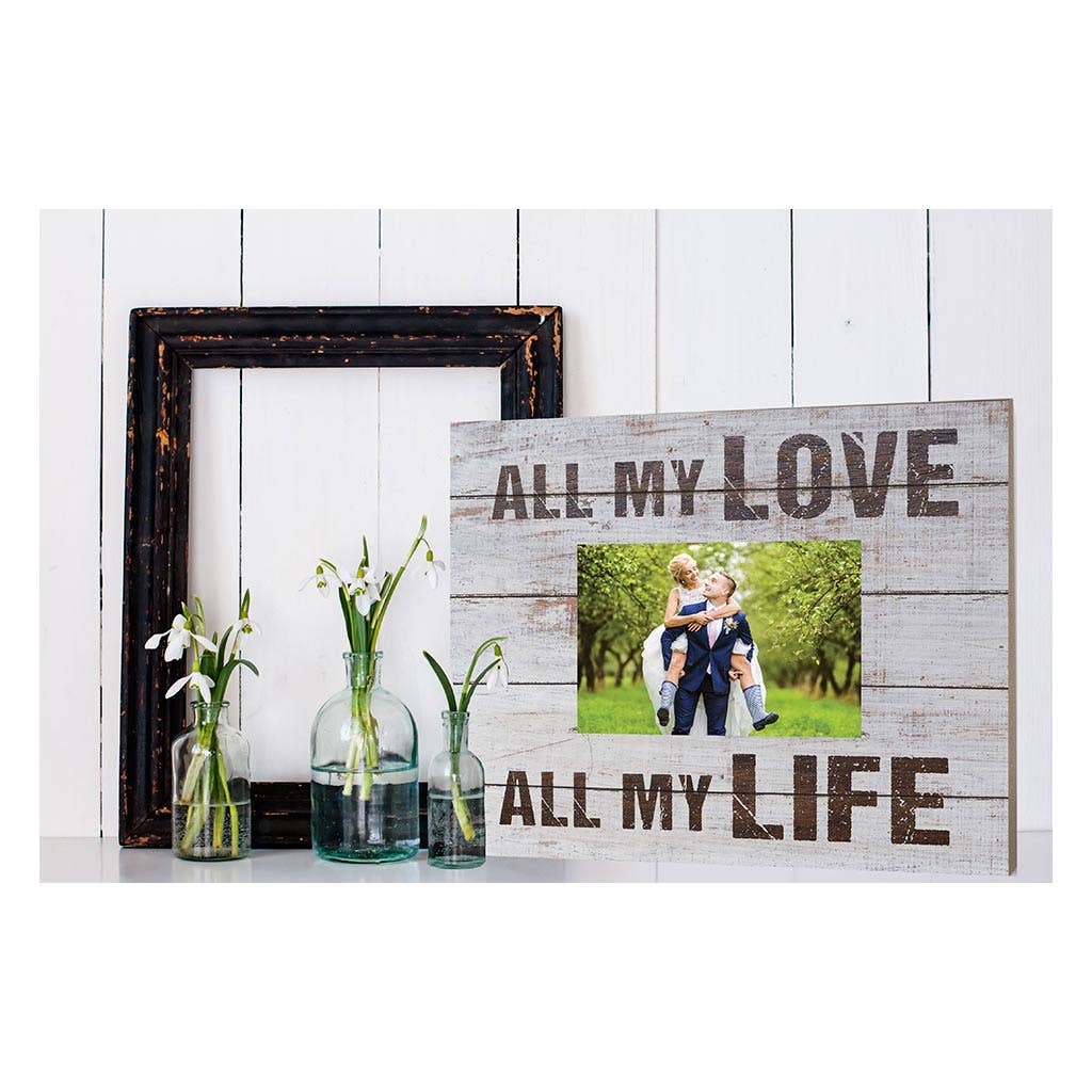 Kindred Hearts - Wholesale Picture Frame - All My Love Whitewash Slat Picture Frame1
