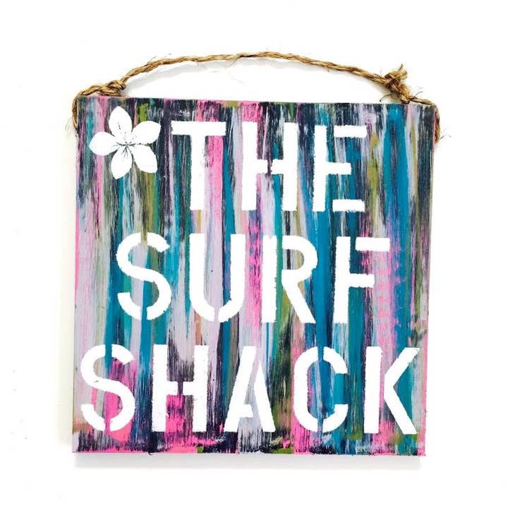Surf Shack Wood Sign - Beach Decor - Handmade - Home Gifts for wholesale by Mahalo Market