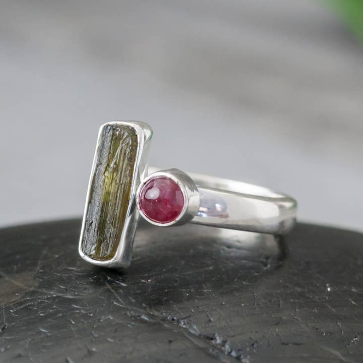 Baizaar - Wholesale Single Stone/Solitaire Ring - Sterling Silver Double Stone Ring
