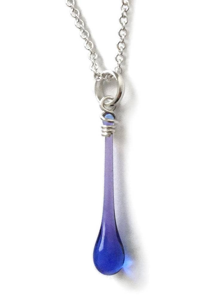 Sundrop Jewelry - Wholesale Pendant/Charm Necklace - Maressa Glass Teardrop Pendant Necklace5