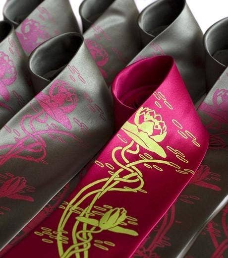 Cyberoptix Tie Lab - Wholesale Necktie - Men's - Lotus Blossom Necktie, Microfiber Water Lily Tie.3