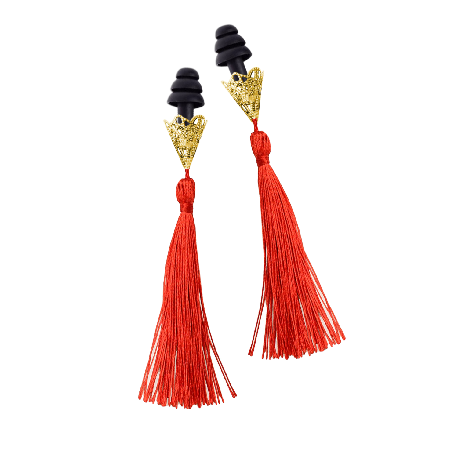 The Sleepy Cottage - Wholesale Tassel Earrings - Red Holly Golightly Tassel Earplugs0