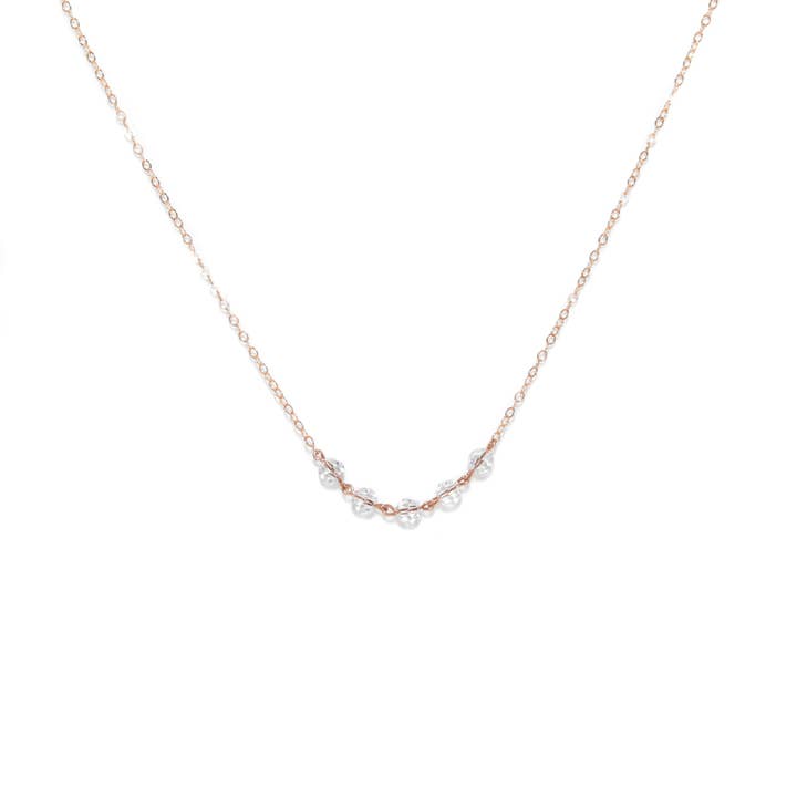 Strand Necklace - Clear Crystals for wholesale by Applepear Handcrafted Jewelry
