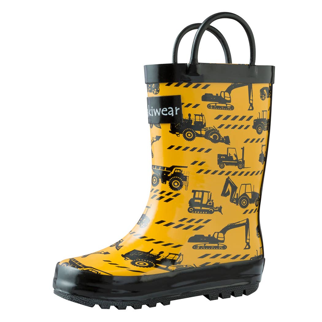 Oaki - Wholesale Rain Boots - Kids - Loop Handle Boots, Construction Vehicles2