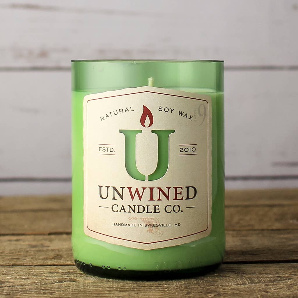 Unwined Candles - Wholesale Jar/Filled Candle - Farmer's Market Signature Series - Wine Bottle Candle1