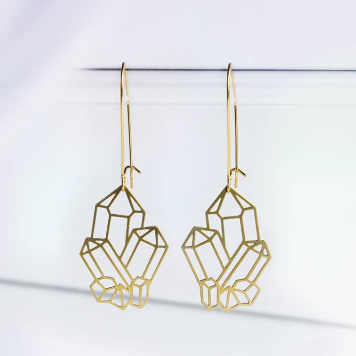 A Tea Leaf Jewelry - Wholesale Dangle Earrings - Crystal Cluster Earrings