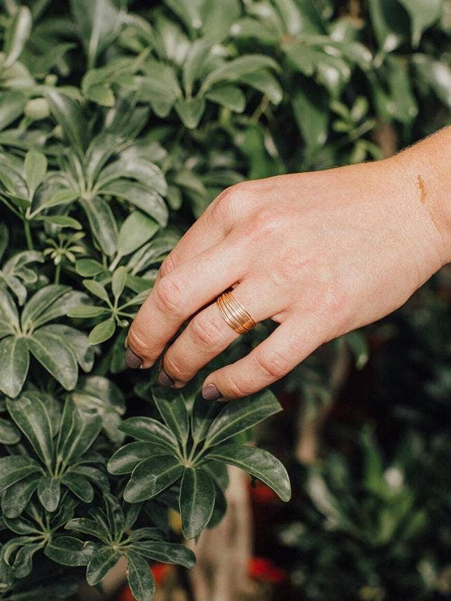 Go Rings - Wholesale Band/Stacked Ring - Gold Go Ring1