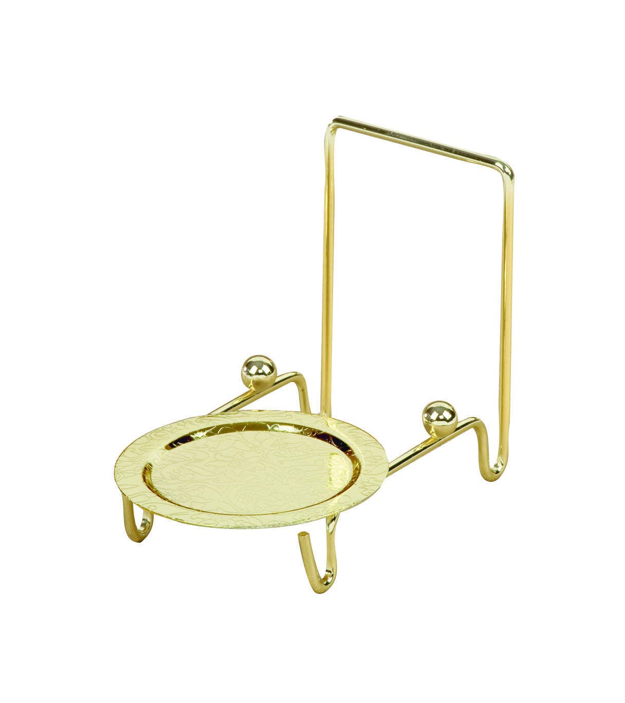 Tripar International - Wholesale Retailer Display Stand/Case - Etched Base Brass Finish Cup & Saucer Stand3