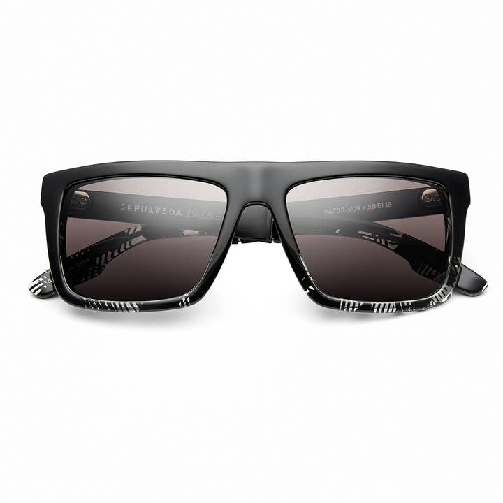Óculos de Sol Sepulveda Polished Dazzle Brushed Black por atacado de IVI Vision