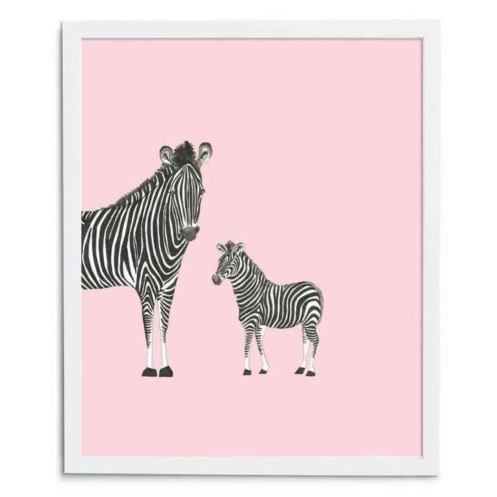 8 „x 10“ Zebra-Duo-Drucke — Rosa für den Großhandel von Wee Wild Ones