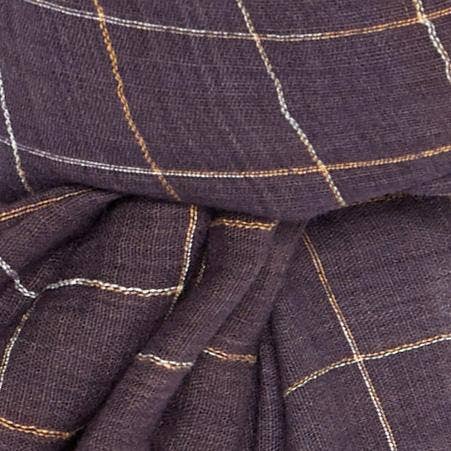 Indigo Handloom - Wholesale Scarf - Women's - Crosshatch - Brown2